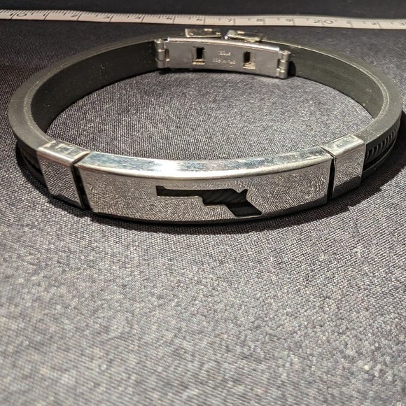 Rubber and Stainless Steel Bracelet - Picture 1 of 2